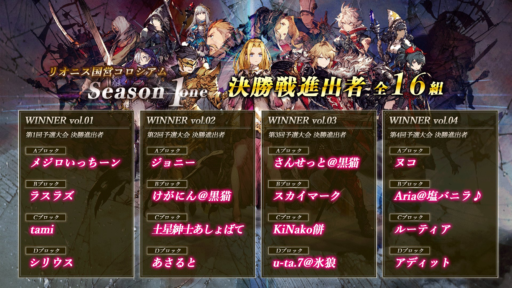 【FFBE幻影戦争】リオニス国営コロシアム Season1　動画まとめ
