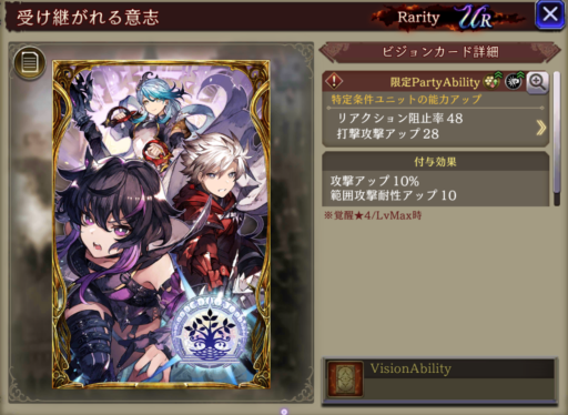【FFBE幻影戦争】受け継がれる意志の凸別ステータス／アビリティ